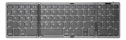 Teclado Compatível Com Bluetooth Teclado Sem Fio Dobrável Pa