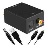 Convertidor De Audio Con Cable Óptico A Rca + Envío