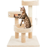 Torre Para Gatos De 3 Niveles, Poste Rascador De Cuerda Sisa