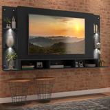 Painel Tv 65 Com 4 Leds Vegas Premium Multimóveis Preto