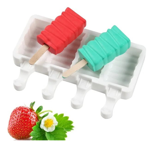 Molde Paletas Grande Clásica Helados Reposteria Rizada X4