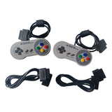 Pack Control Super Nintendo Original 2 Unidades+extensores