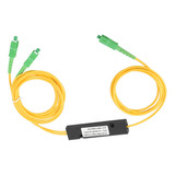 Divisor De Fibra Óptica Monomodo Sc Apc 1x2 Plc Sc/upc Pcl