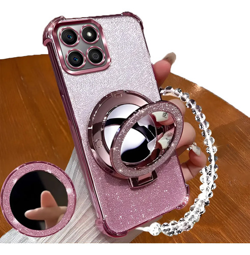 Funda Para Honor X8c Rudo Uso Mujer Magnética Niña Bling Transparente | MercadoLibre