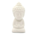 Enfeite Em Cerâmica Buda Grande Branco - 9cm