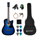 Joymusic Kit De Guitarra Acústica Para Principiantes Blueb.