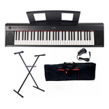 Combo Teclado Yamaha Np-12 Piaggero +  Accesorios Y Fuente