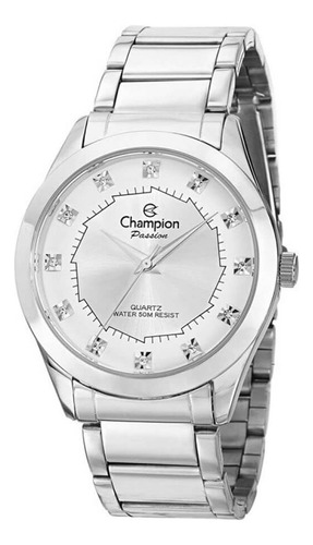 Relógio Champion Feminino Elegance Prateado Rose Cn24824q