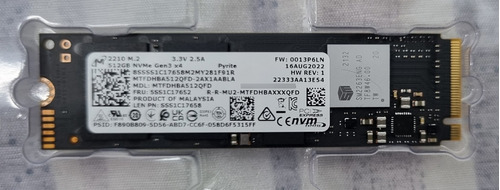 Ssd Nvme M.2 Lenovo 512gb Gen 3 X4 2210