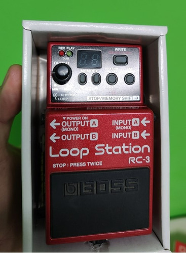 Pedal De Efecto Boss Loop Station Rc-3  Rojo Igual A Nuevo