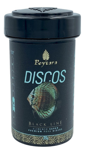 Ração Poytara Black Line Discos Para Peixes 35g