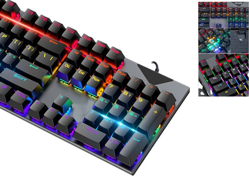 Teclado Mecánico Gamer Rgb Switch Azul K-79 