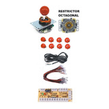 Kit Arcade Joystick Tipo Sanwa Palanca+12 Botones+1 Tarjeta