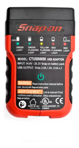 Snapon Ctusb8850 Cargador De Dispositivos Usb 4 Puertos 18v