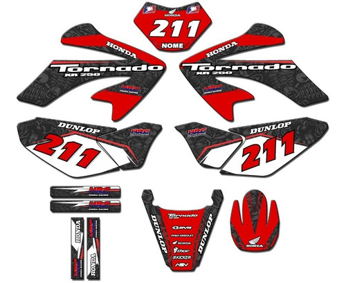 Kit Adesivo Gráfico Para Xr250 Tornado Tor-26 Personalizado