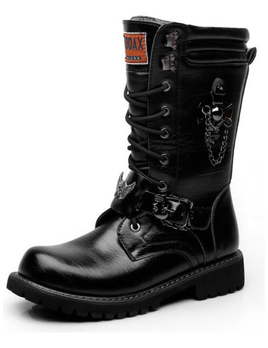 Botas Altas De Alta Calidad Para Hombre, Hebilla De Metal, E