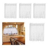 . Cenefa Cortinas Voile De Cocina Decorativa Puerta Visillo