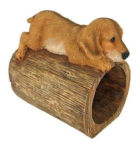 Diseño Toscano Golden Retriever Puppy Dog Gutter Guardian B