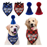 Kit 2 Pçs Bandana + Chapéu Festa Aniversário Pet / Cachorro