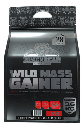 Ganador Wild Mass Gainer Fresa 3.6 Kg Blackbear