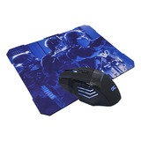 Combo Gamer Mouse + Mouse Pad Gtc Cbg-013 Pc Gaming Color Del Teclado Negro