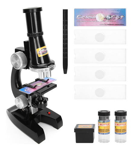 Kit De Microscopio Led Para Niños, 450x, Educativo, Para Pri
