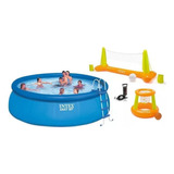 Set Pileta Intex Easy Set 457 X 122 Cm + Pool Party 14141 L