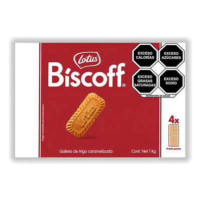 Galletas Lotus Biscoff Caramelizadas 1 kg Paquete 4 Unidades | Envío gratis