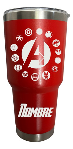 Termo 30 Oz Grabado Laser Avengers Vengadores Marvel