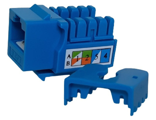 Jack Rj45 Categoria 6  Caja X 12 Unidades  Azul