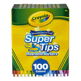 Crayola Set De Marcadores Super Tips Lavables 100 Unidades