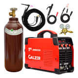 Inversor De Solda Tig 200a 220v + Cilindro + Regulador Gz7