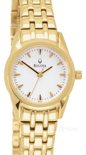 Relogio Bulova 97l111 26mm Diamond Feminino Dourado 