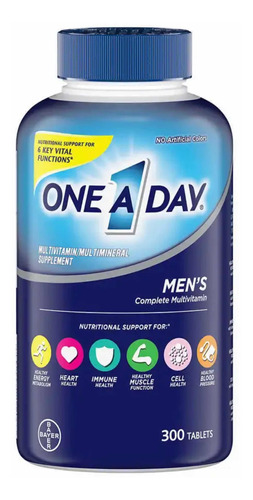 One A Day Suplemento Multivitaminico Para Hombres 300 Tabs.