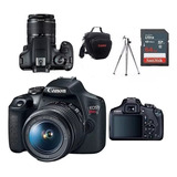 Canon Eos T7+ Com Lente 18-55mm + Bolsa+tripé+cartão 64gb Nf