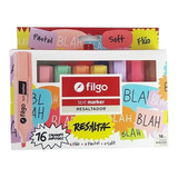 Set Resaltadores Filgo X 16 Colores Fluo Pastel Soft