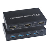 . Conmutador 2 En 1 Compatible Con Hdmi/usb Kvm 201cl De .