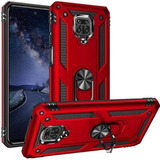 Funda Magnetica Protectora Uso Rudo Redmi Note 9s + Cristal