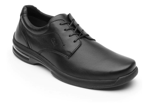 Zapato Derby Plain Toe Flexi Hill 402801 De Piel Negro Diseño Liso 27,5 Mx Para Adultos - Hombre