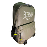 Mochila Escolar Everlast Reforzada Porta Notebook Gris 14lt