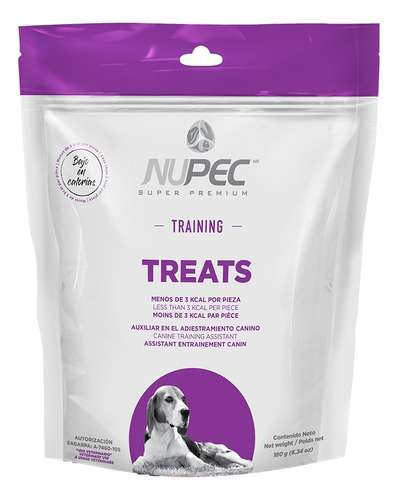 Premios Nupec Trainning Treats 180g, Adiestramiento Canino