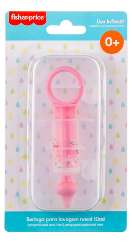 Seringa Para Lavagem Nasal Coelho Rosa 10ml Fisher Price