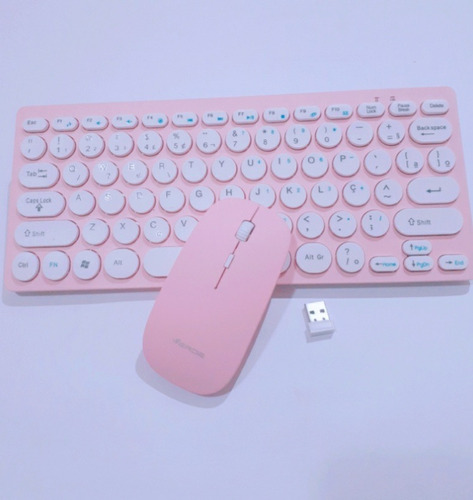 Kit Teclado E Mouse Sem Fio Wireless Usb P/ Pc/ Notebook