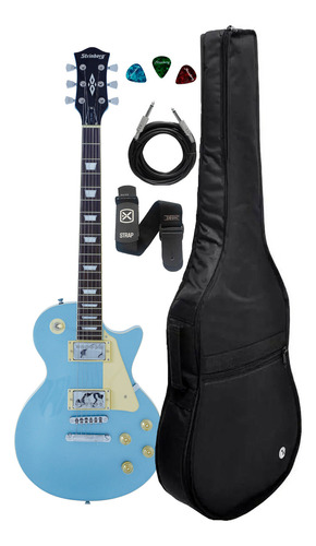 Guitarra Lps-230 Strinberg Mb Azul + Kit Capa Luxo Cabo Full