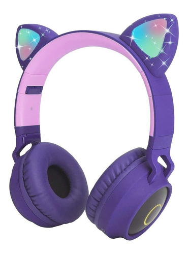 Auriculares Cat Ear Niños Headsets Led Flash Bluetooth