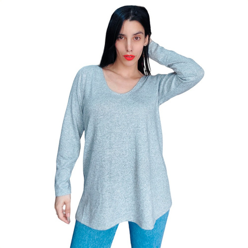 Sweater Remeron Tipo Buzo De Lanilla Mujer Mc