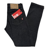 Jean Fus Usa 215 Iago Black Corte Semi Recto Tela Rigida