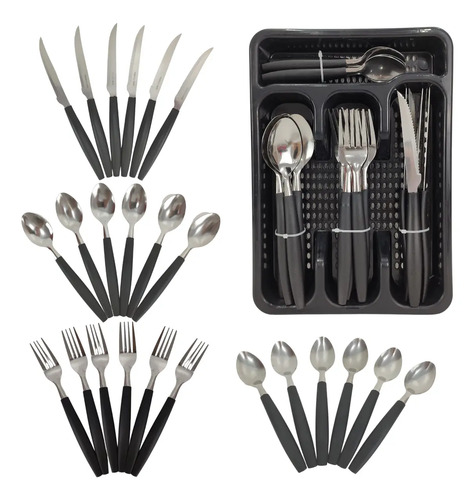 Faqueiro Jogo Talheres Cozinha Aço Inox Faca Garfo Colheres | MercadoLivre
