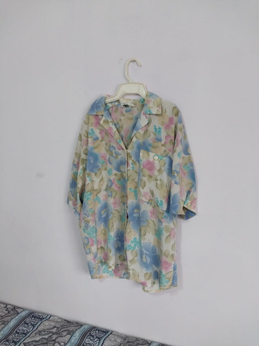 Camisa Vintage Floreada Colores Pasteles 