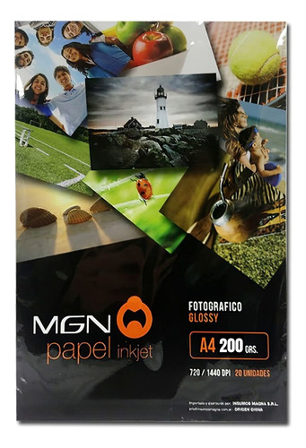 Papel Fotografico Brillante 200gr X 100 Hojas A4 Inkjet